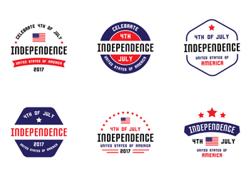 4th July Badges - vector gratuit #438389